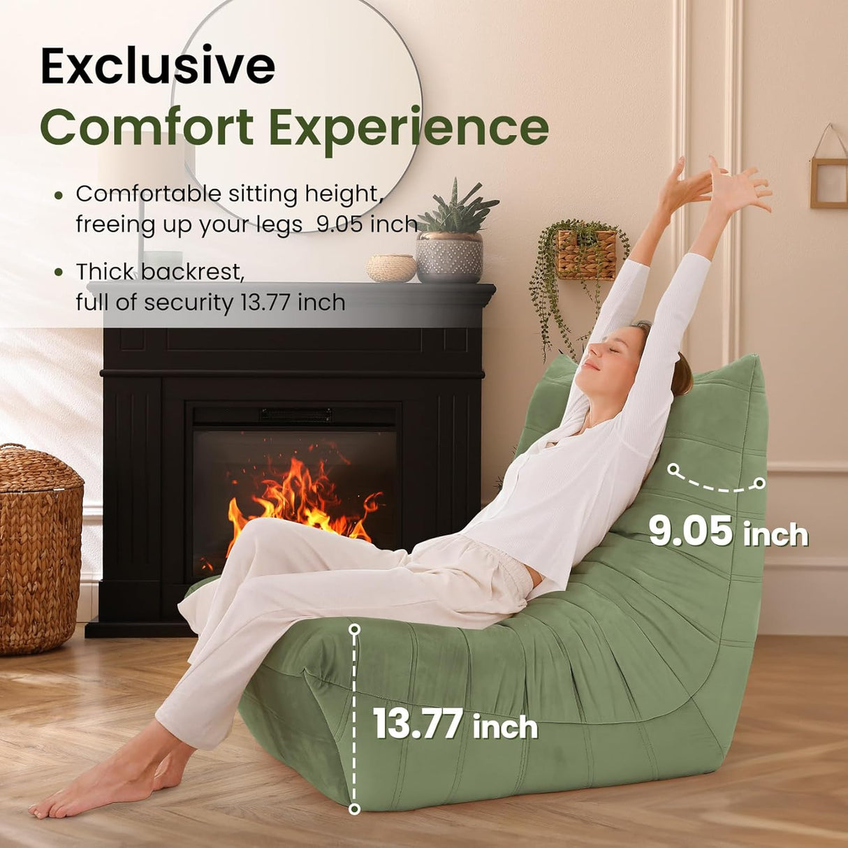 Fireside Chair Lazy Floor Sofa Couch