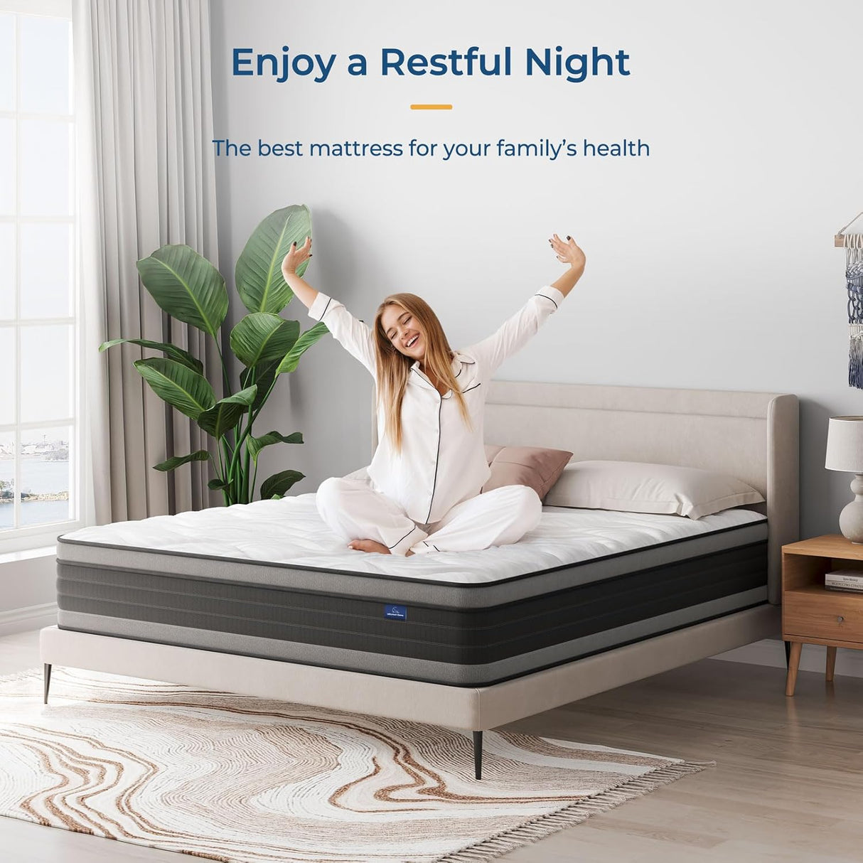 Vesgantti Twin Mattress  Hybrid Twin Size Mattress with Memory Foam and Individually Pocket Spring