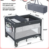 Dripex Pack and Play, 5 in 1 Baby Bassinet Bedside Sleeper