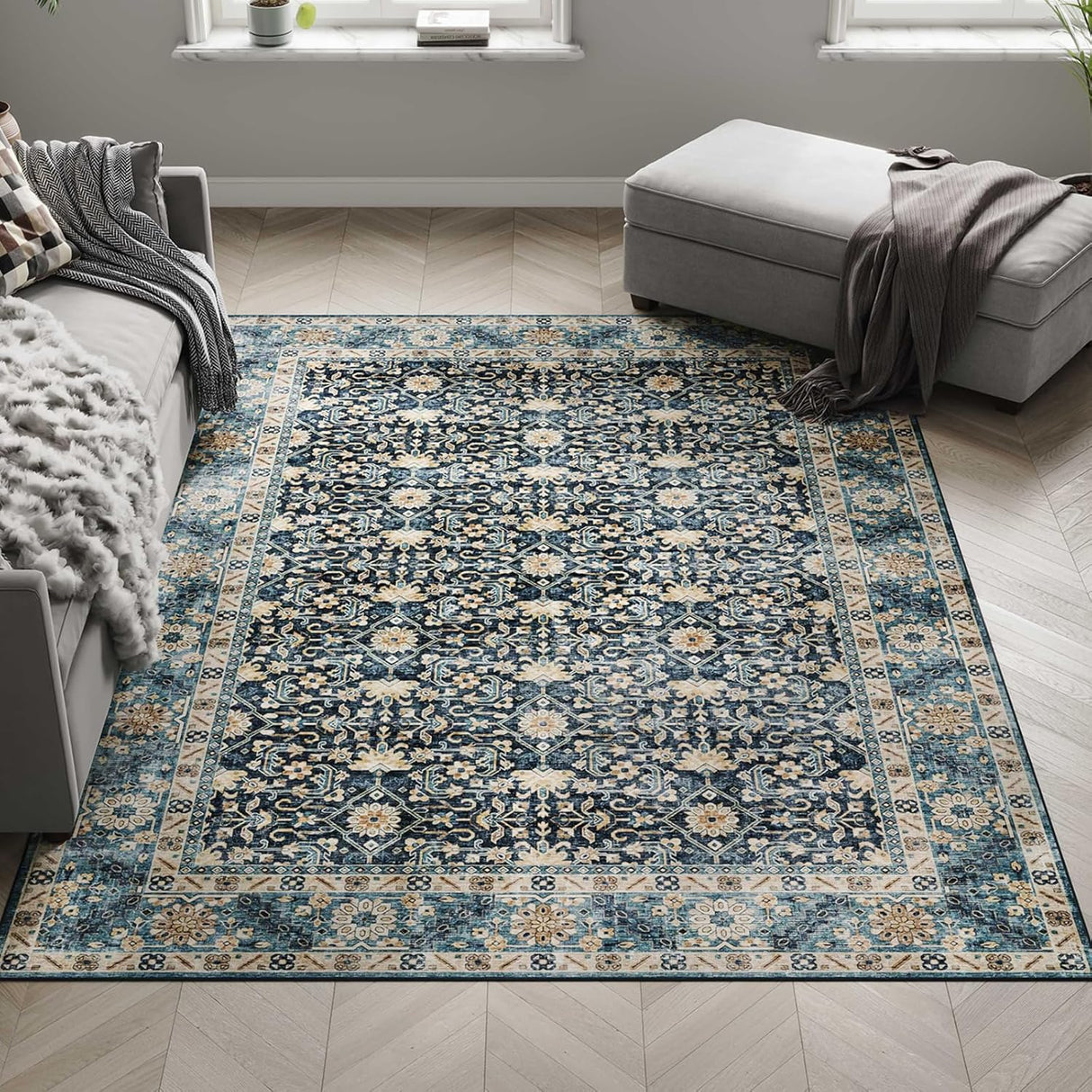 Dripex Runner Rug Machine Washable Non Slip Area Rug