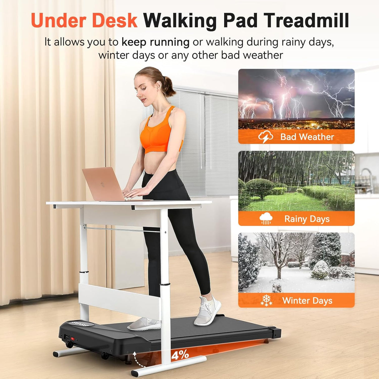 THERUN Walking Pad Treadmill