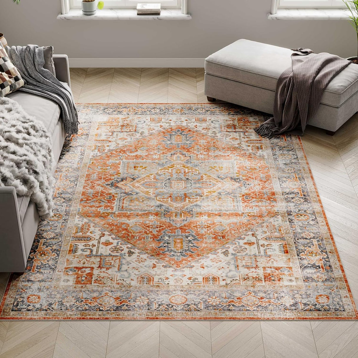 Dripex Runner Rug Machine Washable Non Slip Area Rug