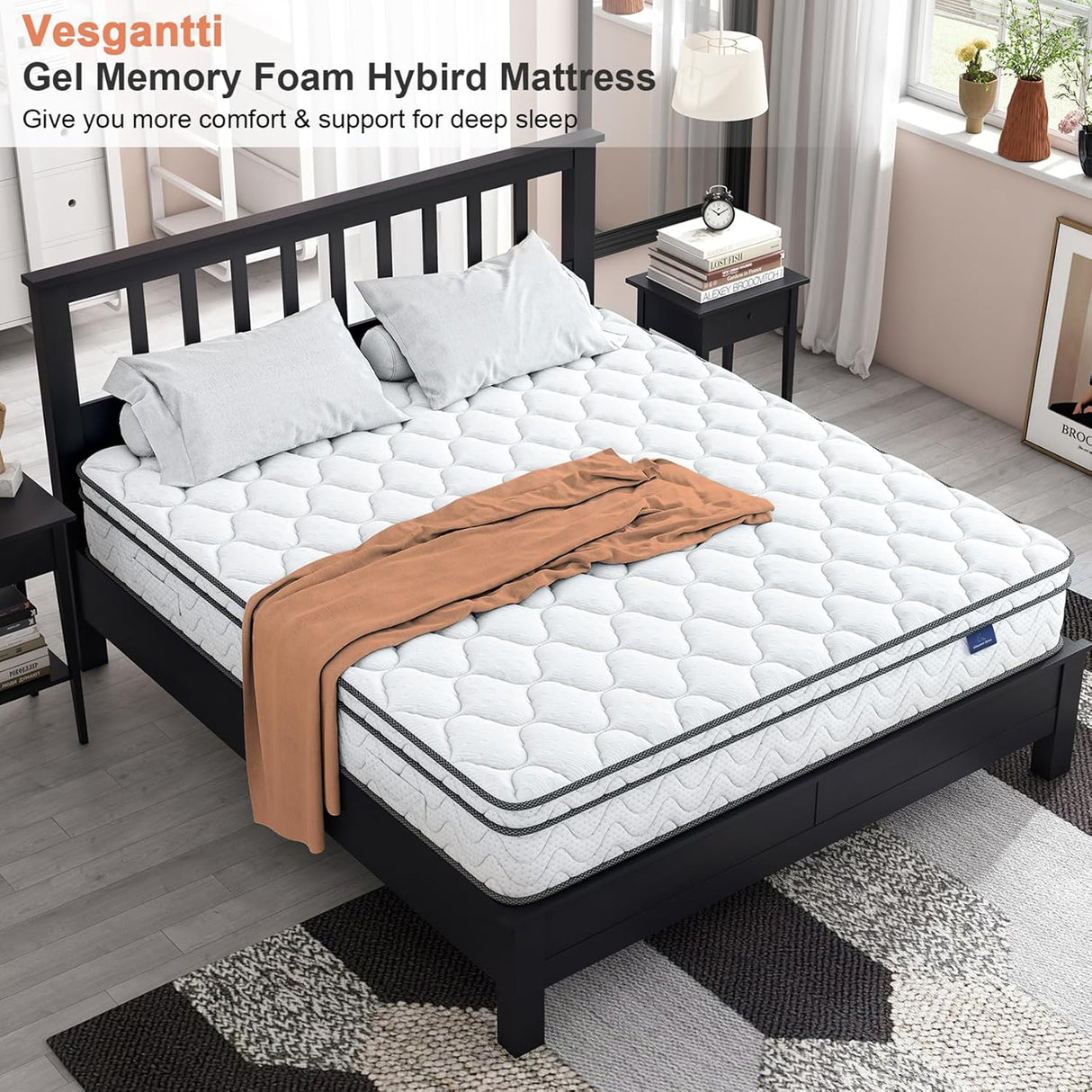 Vesgantti Full Size Mattress Hybrid Full Mattress in a Box