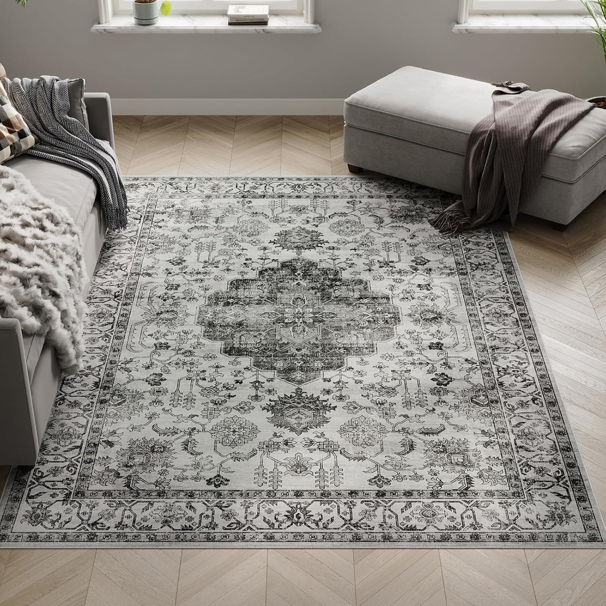 Dripex Runner Rug Machine Washable Non Slip Area Rug
