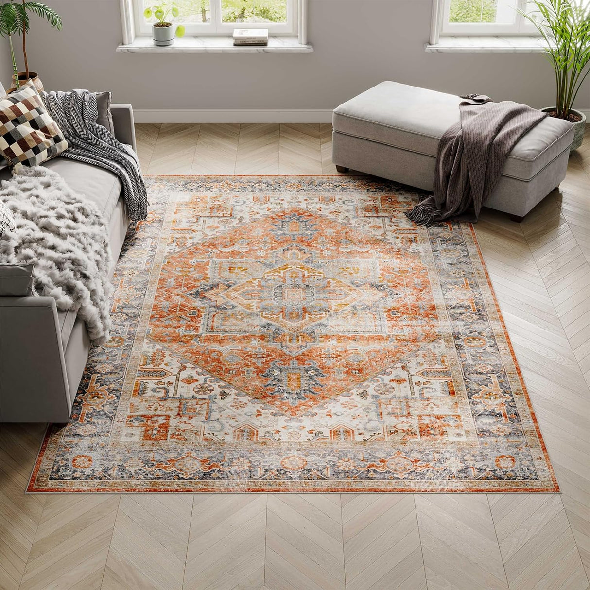 Dripex Runner Rug Machine Washable Non Slip Area Rug