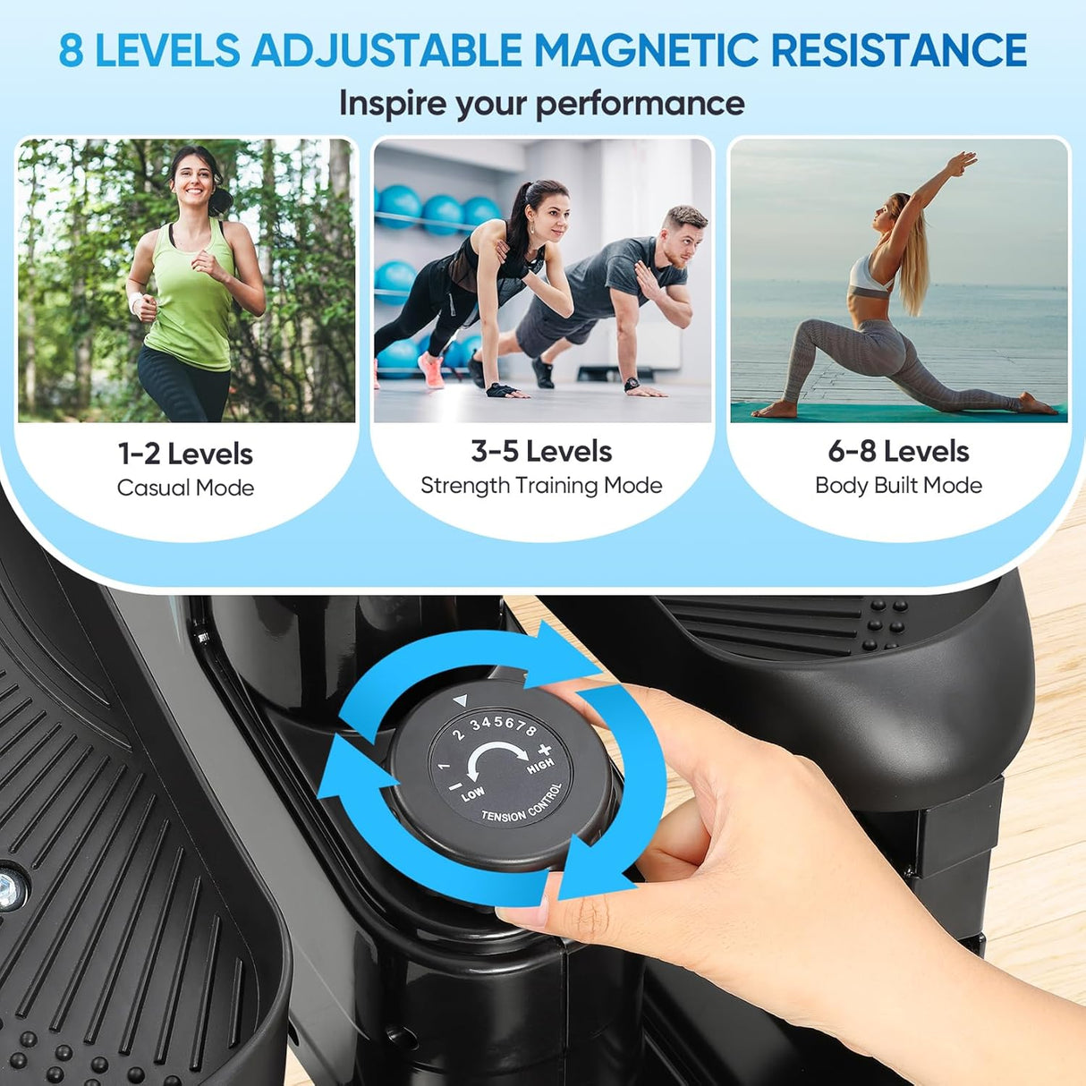 Dripex Elliptical Machine Manual Magnetic Mini Elliptical Trainer