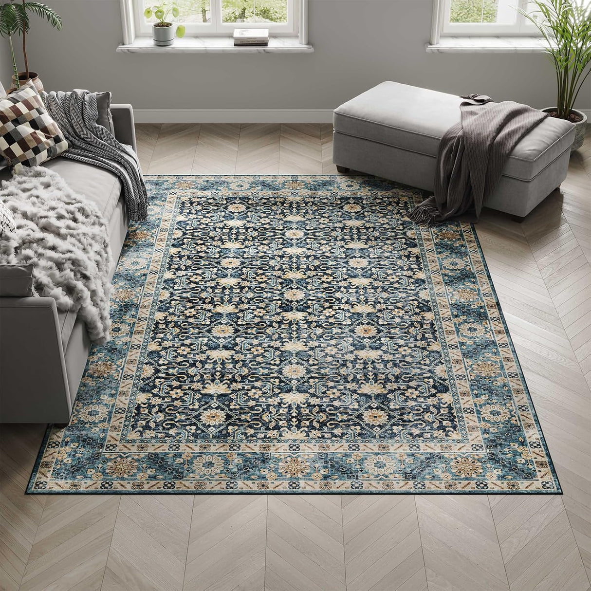Dripex Runner Rug Machine Washable Non Slip Area Rug