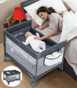 Dripex Pack and Play, 5 in 1 Baby Bassinet Bedside Sleeper