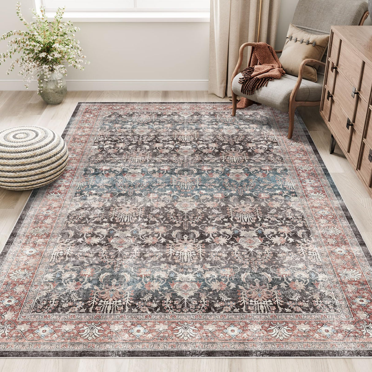 Dripex Vintage 5x7 Area Rugs