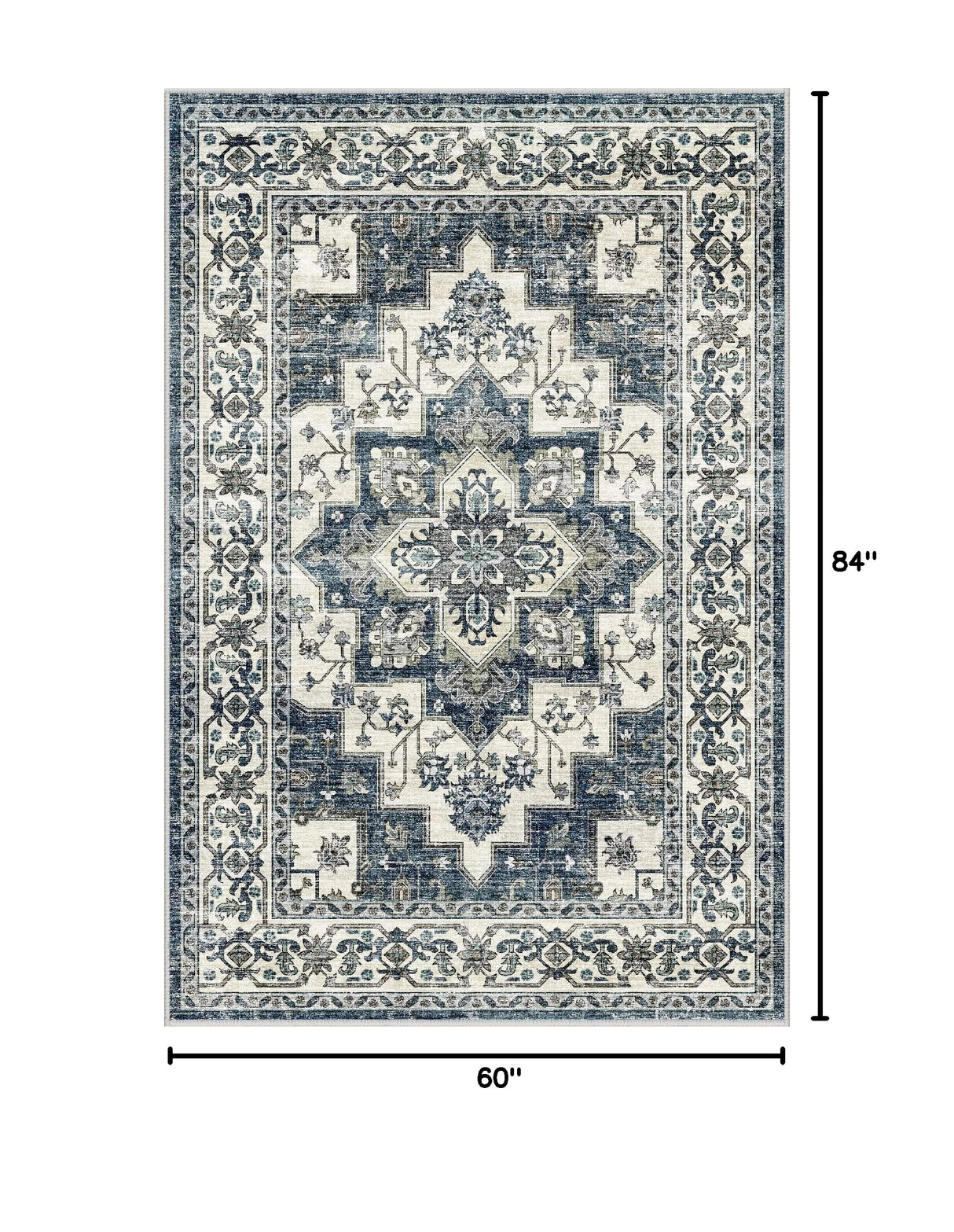 Dripex Vintage 5x7 Area Rugs