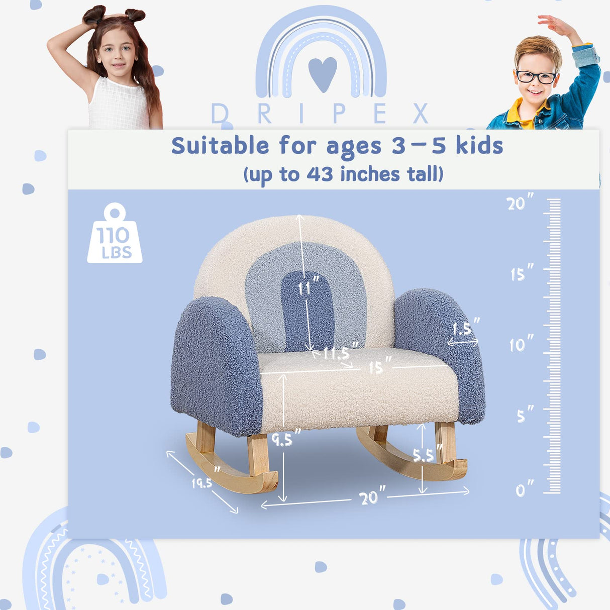 Dripex Childrens Rocking Chair