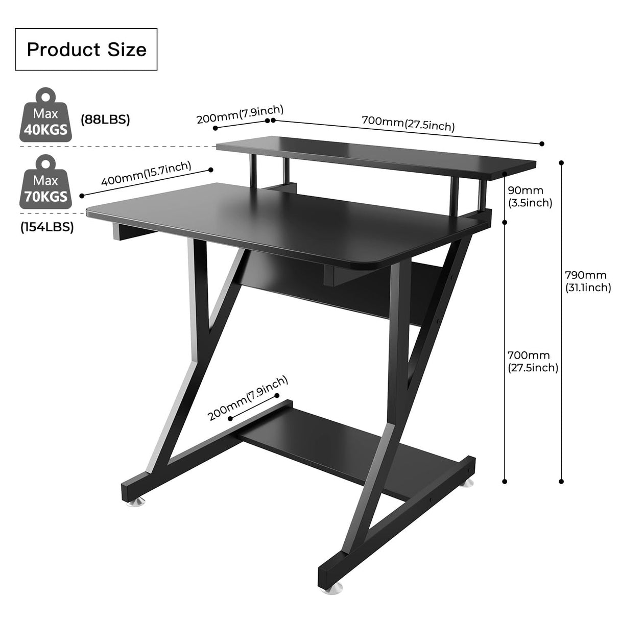 Dripex Computer Desk for Small Spaces