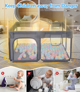 Dripex Baby Playpen 52"×52" Play Pens for Babies and Toddlers