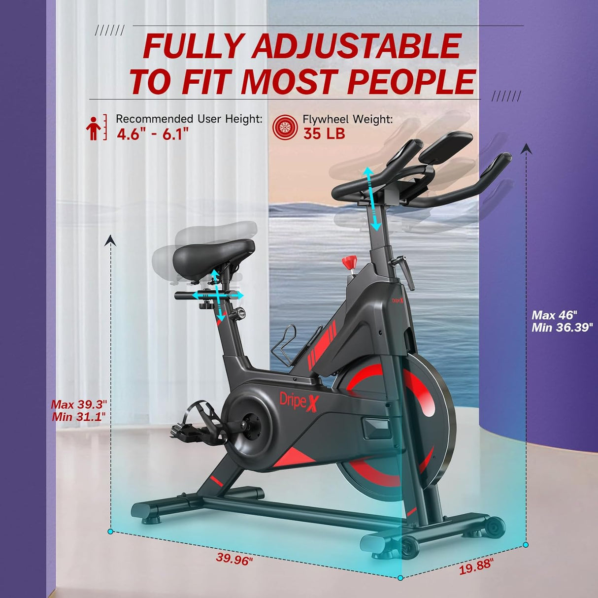 Dripex Upright Exercise Bikes (Indoor Studio Cycles)