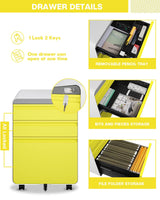 Dripex 3 Drawer File Cabinet