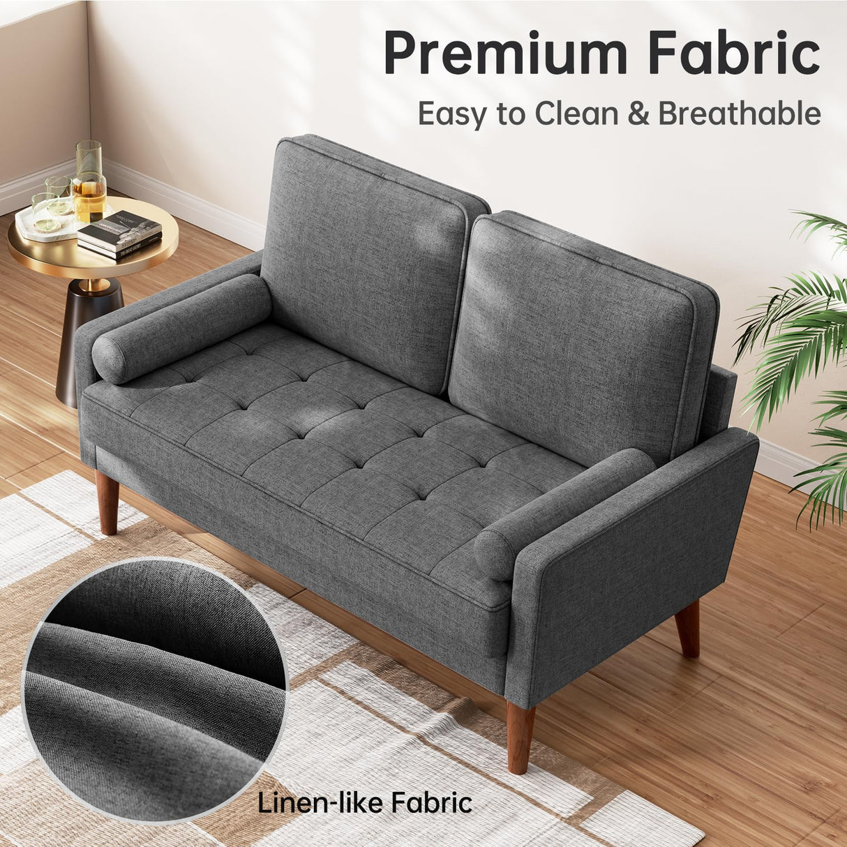 Fabric Couch Sofa 68 inch