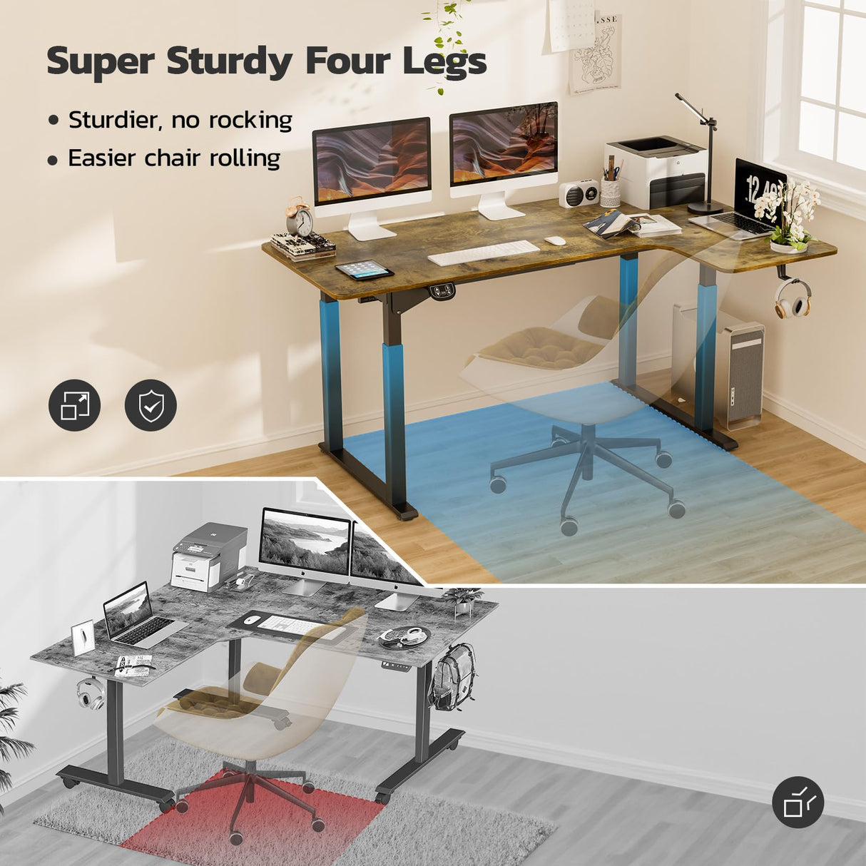 Electric Corner Stand Up Desk