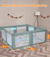 Dripex Foldable Baby Playpen Green